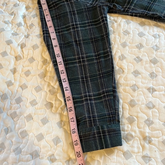 Passport Dark Green Windowpane Plaid Long Button-down Shirt Dress Size Med​​​​​ - Picture 7 of 11
